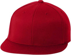 Flexfit 210 Flat Bill Cap - Red | HIT a Double