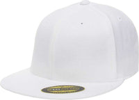 Flexfit 210 Flat Bill Cap - White | HIT a Double