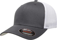 Flexfit 6511 Trucker Cap - Charcoal White | HIT a Double