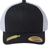 Flexfit 6606R Sustainable Retro Trucker Cap - Black White | HIT a Double