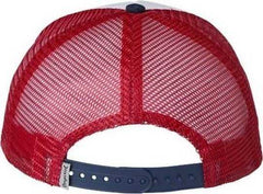 Imperial 1287 North Country Trucker Cap - White Imperial Navy Red | HIT a Double