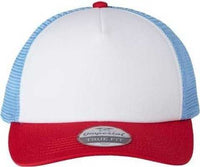 Imperial 1287 North Country Trucker Cap - White Red Sky Blue | HIT a Double