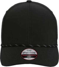 Imperial 6054 The Habanero Performance Rope Cap - Black | HIT a Double