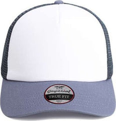 Imperial 1287 North Country Trucker Cap - White Indigo Dark Navy | HIT a Double