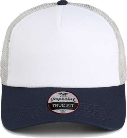 Imperial 1287 North Country Trucker Cap - White Navy Grey | HIT a Double
