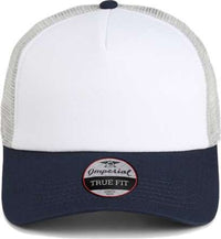 Imperial 1287 North Country Trucker Cap - White Navy Grey | HIT a Double