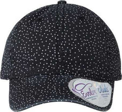 Infinity Her HATTIE Women's Garment-Washed Fashion Print Cap - Black White Polka Dots | HIT a Double