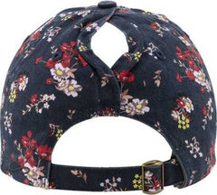 Infinity Her HATTIE Women's Garment-Washed Fashion Print Cap - Dark Navy Floral | HIT a Double
