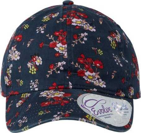Infinity Her HATTIE Women's Garment-Washed Fashion Print Cap - Dark Navy Floral | HIT a Double