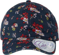 Infinity Her HATTIE Women's Garment-Washed Fashion Print Cap - Dark Navy Floral | HIT a Double
