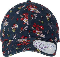 Infinity Her HATTIE Women's Garment-Washed Fashion Print Cap - Dark Navy Floral | HIT a Double