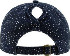 Infinity Her HATTIE Women's Garment-Washed Fashion Print Cap - Navy White Polka Dots | HIT a Double