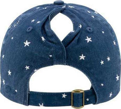 Infinity Her HATTIE Women's Garment-Washed Fashion Print Cap - Navy/ White Stars - HIT a Double - 3