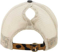 Infinity Her JANET Women's Animal Print Mesh Back Cap - Black Leopard Khaki | HIT a Double