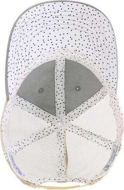Infinity Her TESS Women's Washed Mesh Back Cap - Light Gray/ Polka Dots - HIT a Double - 2