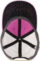 Infinity Her TESS Women's Washed Mesh Back Cap - Rose/ Polka Dots - HIT a Double - 2