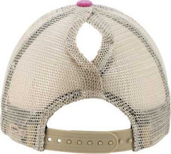 Infinity Her TESS Women's Washed Mesh Back Cap - Rose/ Polka Dots - HIT a Double - 3