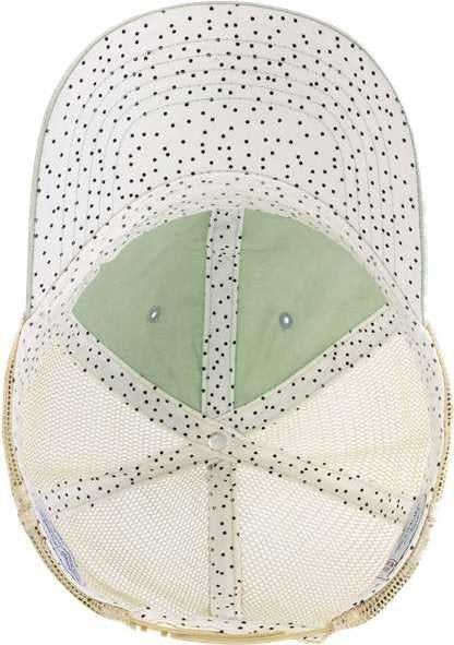 Infinity Her TESS Women's Washed Mesh Back Cap - Sage Polka Dots | HIT a Double