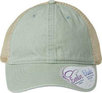 Infinity Her TESS Women's Washed Mesh Back Cap - Sage Polka Dots | HIT a Double
