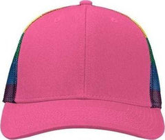 Kati S700M Printed Mesh Trucker Cap - Hot Pink Rainbow | HIT a Double