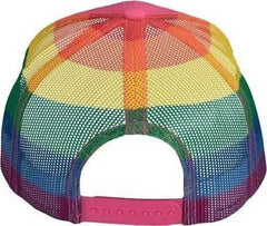 Kati S700M Printed Mesh Trucker Cap - Hot Pink Rainbow | HIT a Double