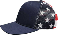 Kati S700M Printed Mesh Trucker Cap - Navy/ USA Flag | HIT a Double