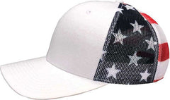 Kati S700M Printed Mesh Trucker Cap - White/ USA Flag | HIT a Double