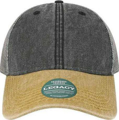 Legacy DTA Dashboard Trucker Cap - Black Camel Gray | HIT a Double