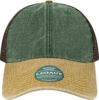 Legacy DTA Dashboard Trucker Cap - Green/ Camel/ Brown - HIT a Double - 1