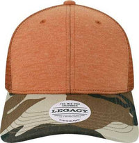 Legacy MPS Mid-Pro Snapback Trucker Cap - Saffron/ Camo - HIT a Double - 1