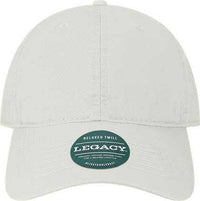 Legacy EZA Relaxed Twill Dad Cap - White | HIT a Double