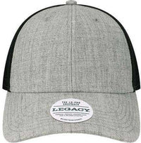 Legacy LPS Lo-Pro Snapback Trucker Cap - Heather Gray Black | HIT a Double