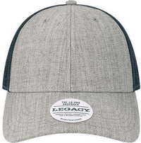 Legacy LPS Lo-Pro Snapback Trucker Cap - Heather Gray Navy | HIT a Double