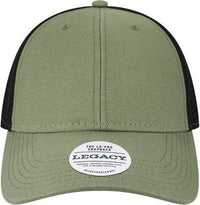 Legacy LPS Lo-Pro Snapback Trucker Cap - Olive Black | HIT a Double