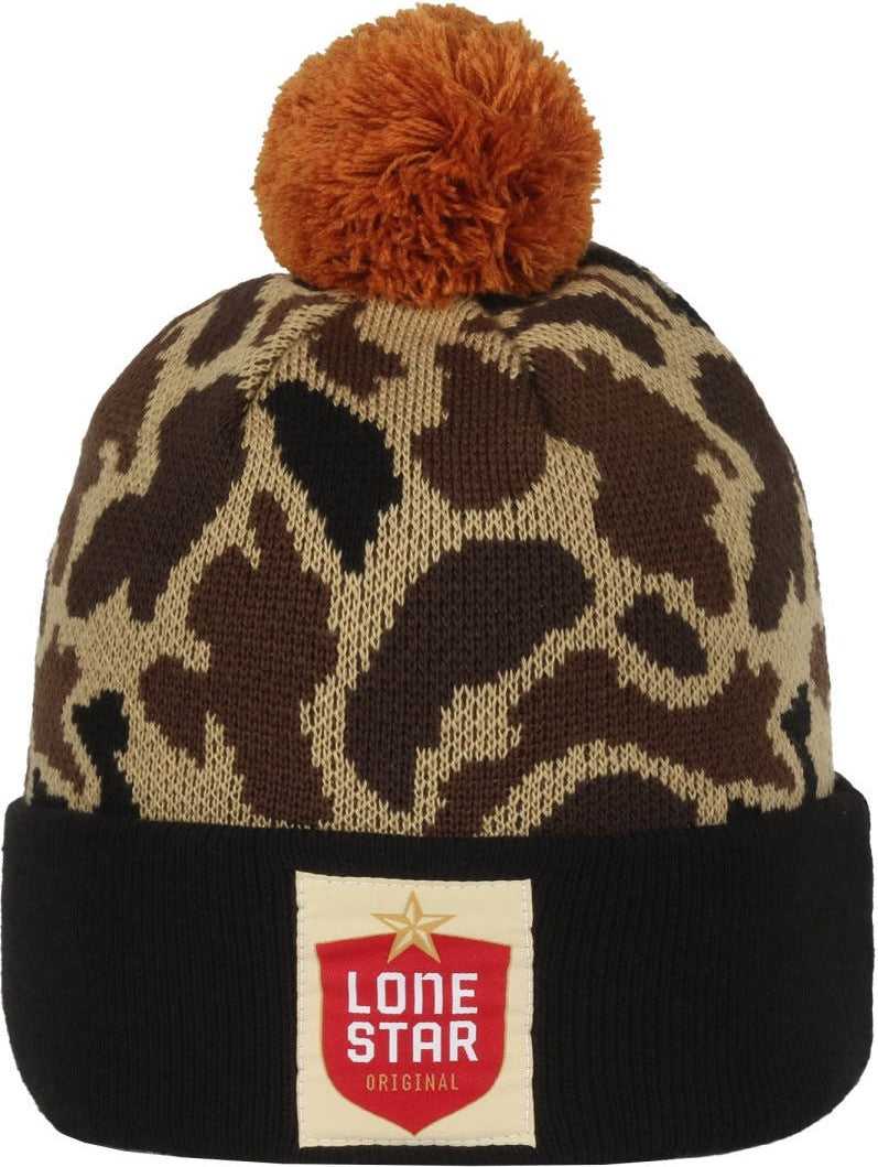 OC Sports BEER-033 Pabst Beanie with Pom - Generic Waterfowl Camo | HIT a Double