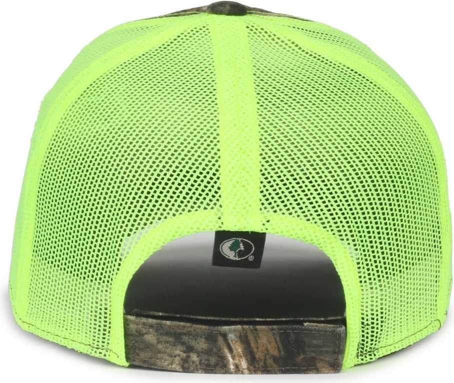 OC Sports CGWM-301 Adjustable Mesh Back Cap - Mossy Oak Country DNA Neon Yellow | HIT a Double