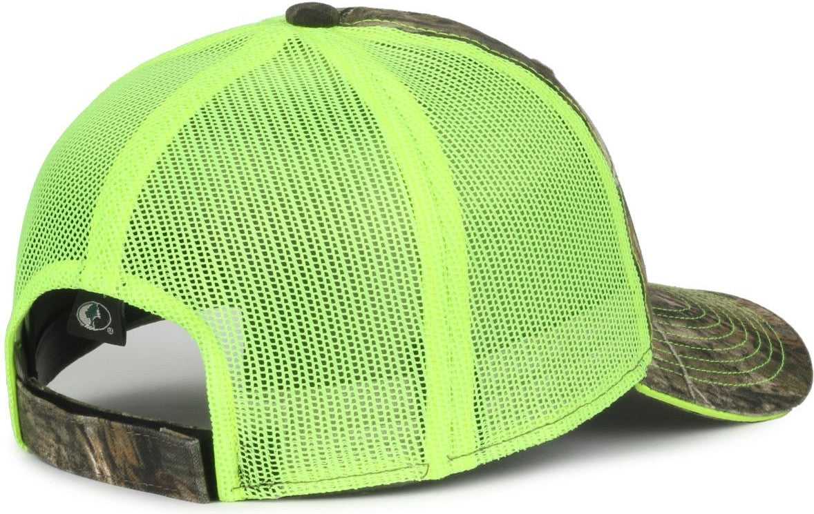 OC Sports CGWM-301 Adjustable Mesh Back Cap - Mossy Oak Country DNA Neon Yellow | HIT a Double
