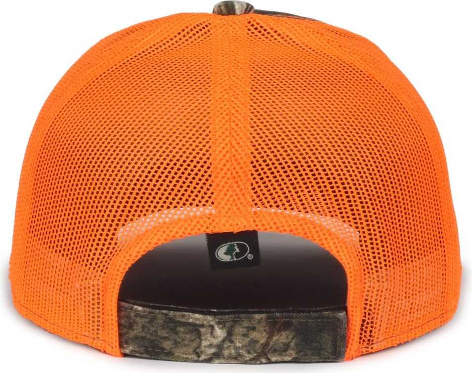 OC Sports CGWM-301 Adjustable Mesh Back Cap - Mossy Oak Country DNA Neon Orange | HIT a Double