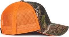OC Sports CGWM-301 Adjustable Mesh Back Cap - Mossy Oak Country DNA Neon Orange | HIT a Double