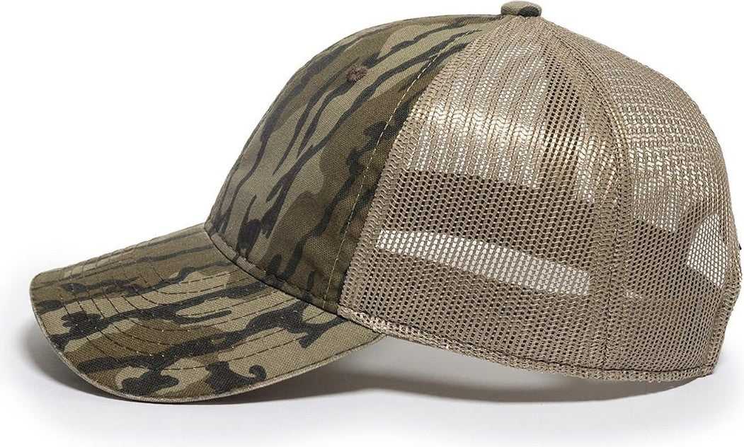 OC Sports CGWM-301 Adjustable Mesh Back Cap - Mossy Oak Original Bottomland Khaki | HIT a Double