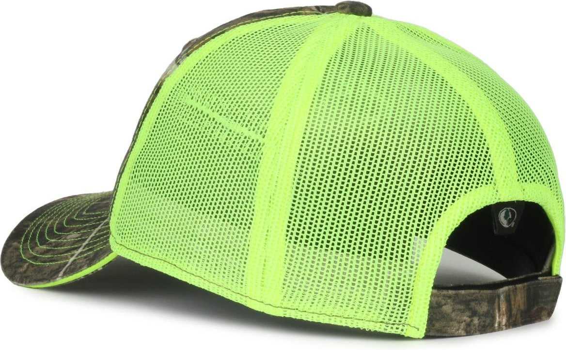 OC Sports CGWM-301 Adjustable Mesh Back Cap - Mossy Oak Country DNA Neon Yellow | HIT a Double