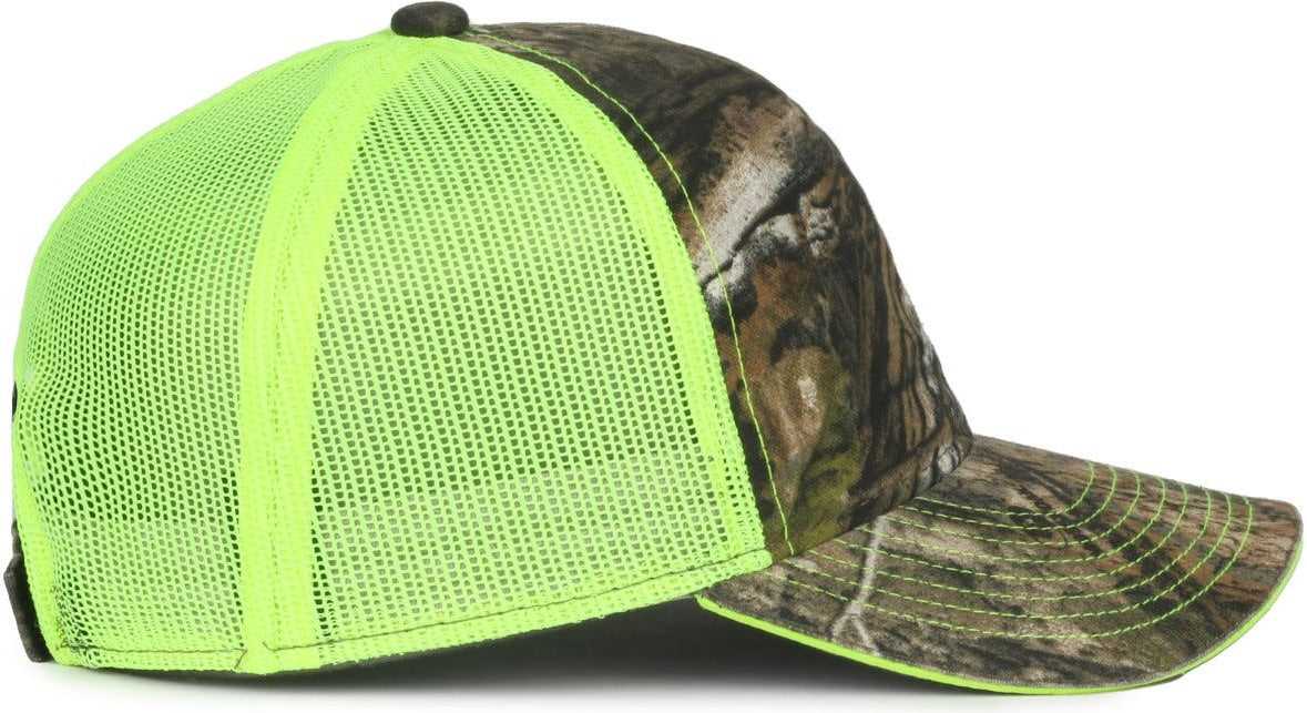 OC Sports CGWM-301 Adjustable Mesh Back Cap - Mossy Oak Country DNA Neon Yellow | HIT a Double