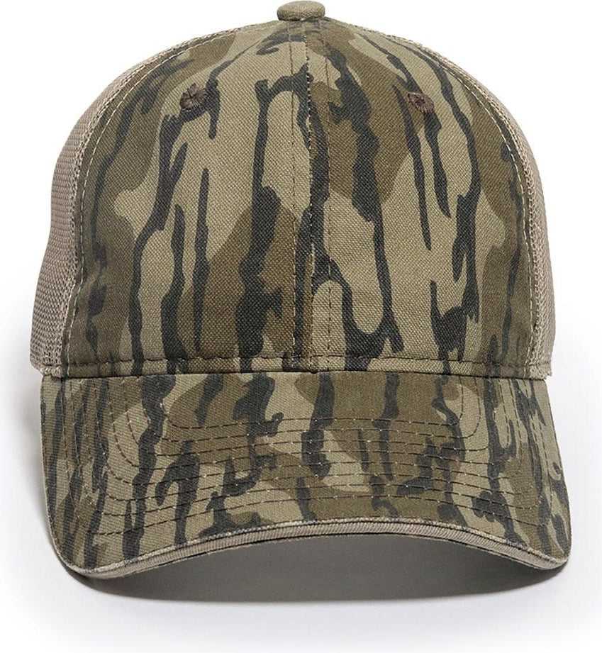 OC Sports CGWM-301 Adjustable Mesh Back Cap - Mossy Oak Original Bottomland Khaki | HIT a Double