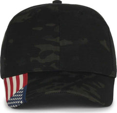 OC Sports CWF-405 Multicam Cap with Flag Visor Cap - Multicam Black | HIT a Double