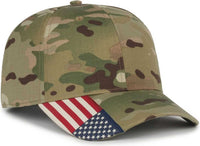 OC Sports CWF-405 Multicam Cap with Flag Visor Cap - Nyco Extreme Mulitcam Original Usa - HIT a Double - 1
