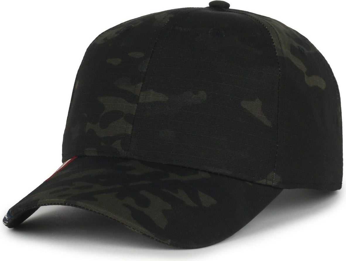 OC Sports CWF-405 Multicam Cap with Flag Visor Cap - Multicam Black | HIT a Double