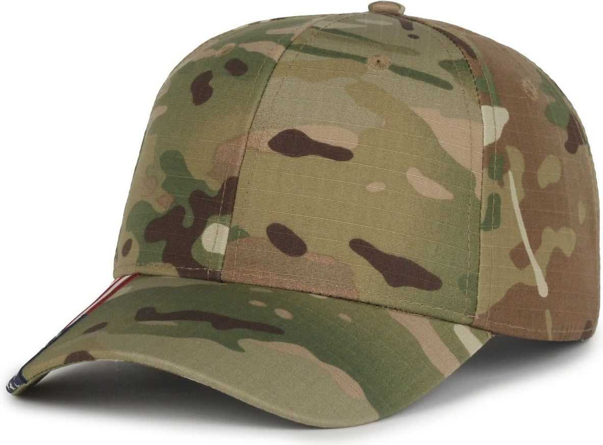 OC Sports CWF-405 Multicam Cap with Flag Visor Cap - Nyco Extreme Mulitcam Original Usa | HIT a Double