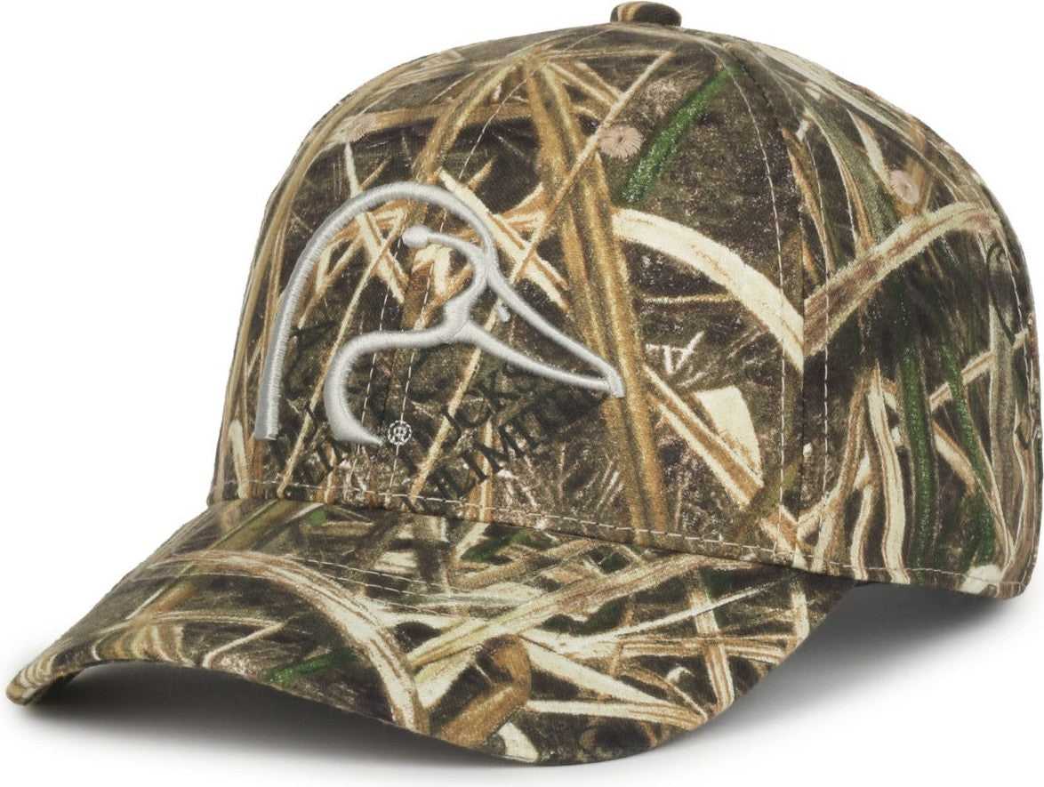 OC Sports DU68 Ducks Unlimited Caps - Mossy Oak Shadow Grass Blades Ducks Unlimited - HIT a Double - 1