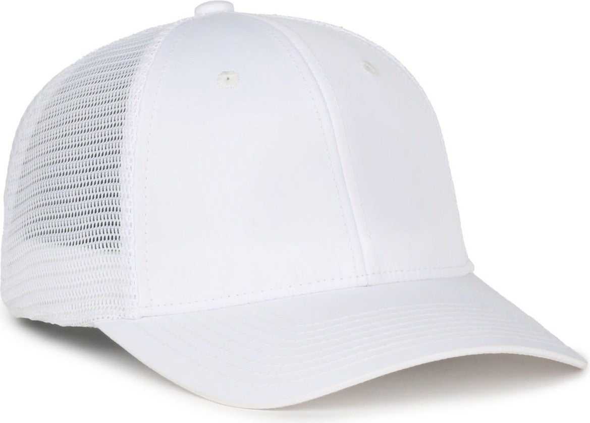OC Sports FLX672M-E ProFlex Adjustable Sweatband Cap - E White White | HIT a Double