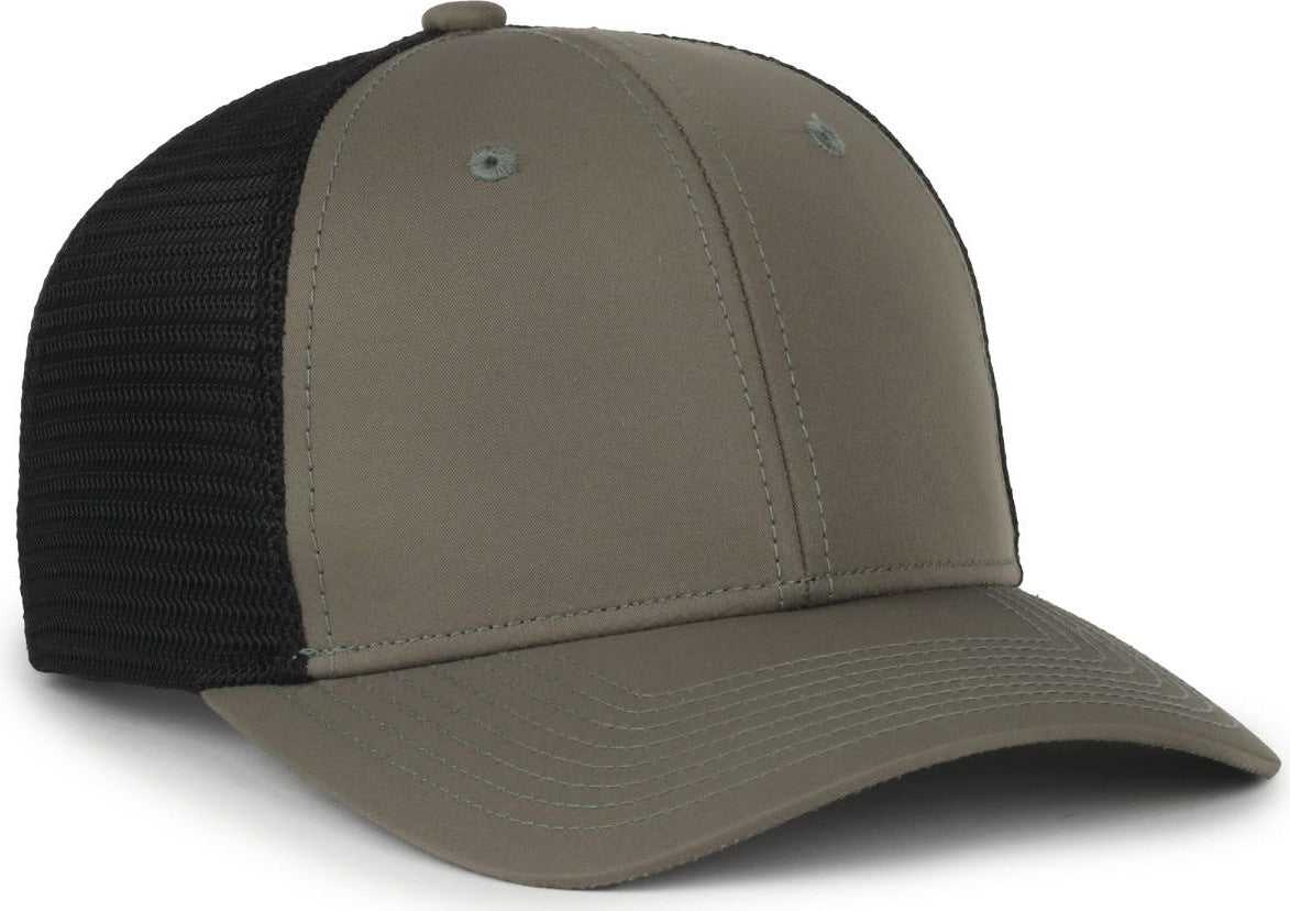OC Sports FLX672M-E ProFlex Adjustable Sweatband Cap - E Olive Black - HIT a Double - 1